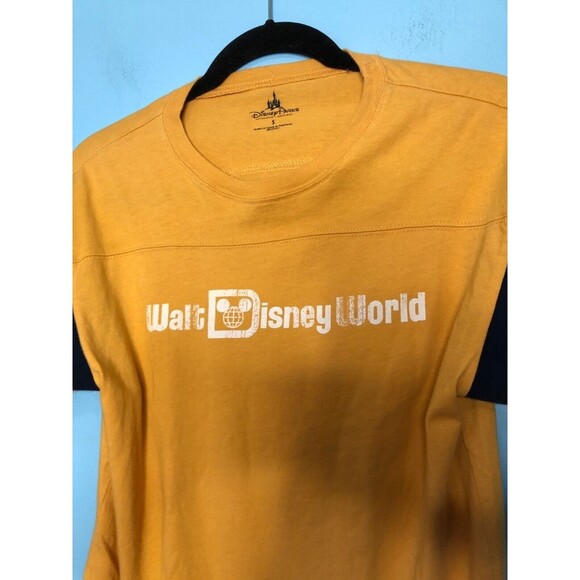 Disney T Shirt Men Small Yellow Mickey Mouse Disney World 40th Anniversary Retro - Picture 3 of 8